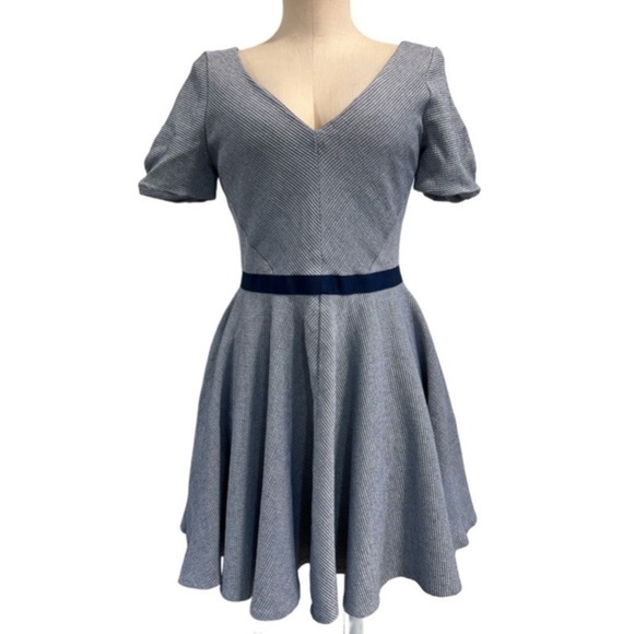 Zspoke Zach Posen For Lord & Taylor Blue Skater Dress - Picture 1 of 12